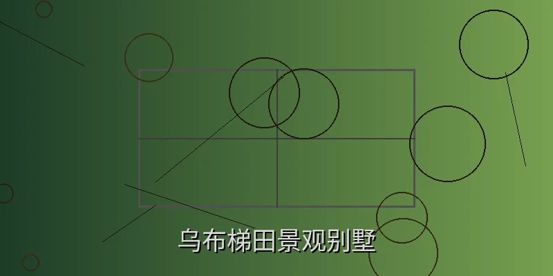 巴厘岛乌布梯田景观别墅全景